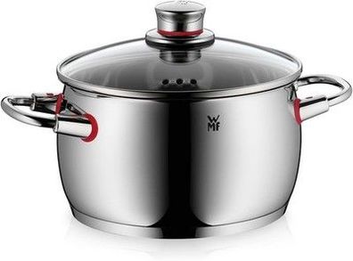WMF Quality One Kochtopf groß 20cm, Glasdeckel mit Dampföffnung, Nudeltopf Topf
