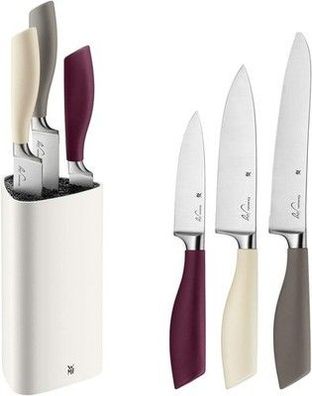 WMF ElementsJoy Messerblock Messerset 4-teilig, 3 Messer, Block aus Kunststoff