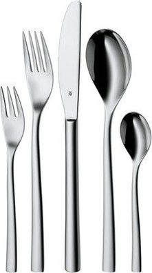 WMF Palermo Edelstahl Besteck Set 6 Personen, Essbesteck Set 30 teilig, Küche
