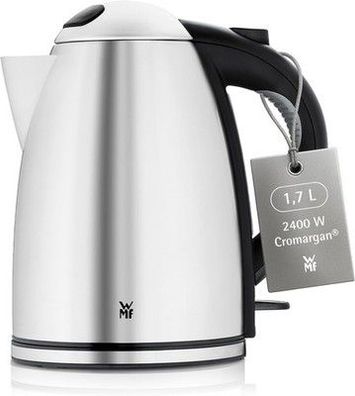 WMF Stelio Wasserkocher Edelstahl 1,7 Liter, elektrischer Wasserkocher, Küche