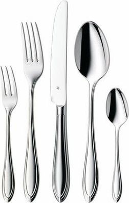 WMF Verona Besteck Set für 6 Personen, je 6 Gabeln, Tafelmesser Monobloc, Küche