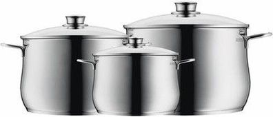 WMF Diadem Plus Topfset Induktion 3-teilig, Kochtopf Set mit Glasdeckel, Küche
