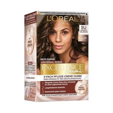 L'Oréal Paris Permanente Haarfarbe für jeden Hautton, Nr. 5U Universal Hellbraun