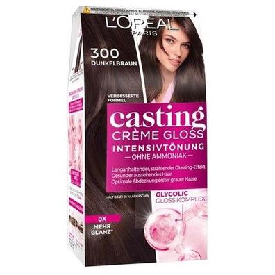 L'Oréal Paris Coloration ohne Ammoniak und ohne Silikone, Nr. 300 Dunkelbraun