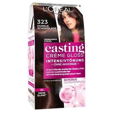 L'Oréal Paris Coloration ohne Ammoniak & ohne Silikone Nr. 323 Dunkle Schokolade
