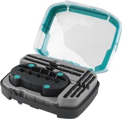 wolfcraft Universalbohrer-Set mit accumobil Bohrhilfe inkl. 5 Universalbohrern
