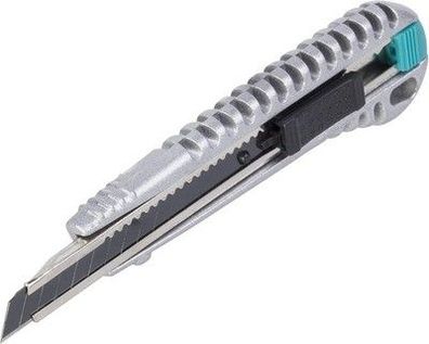 Wolfcraft Metall-Abbrechklingen-Messer 9 mm mit schwarzer Klinge "Profi-Sharp"