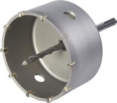 wolfcraft Bohrkrone, hartmetallbestückt, mit Spanndorn SDS-Plus I 5490000 I 46mm