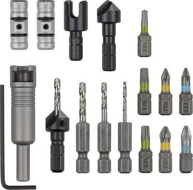 wolfcraft Flipbit-Set All-in-one, 17-tlg. I 3086000 I Duale Werkzeughalterlösung