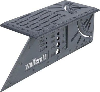 Wolfcraft 3D-Gehrungswinkel I 5208000 I Anschläge für 45°- und 90°-Winkel