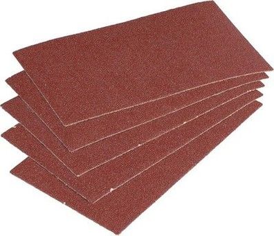 wolfcraft Haft-Schleifstreifen 125 x 70 mm I 2961000 I Korund, Korn 80 I 5 Stk