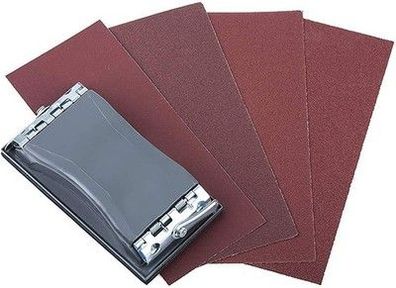 wolfcraft Handschleifer-Set, 41-teilig I 2877000 I inkl. 40 Schleifstreifen
