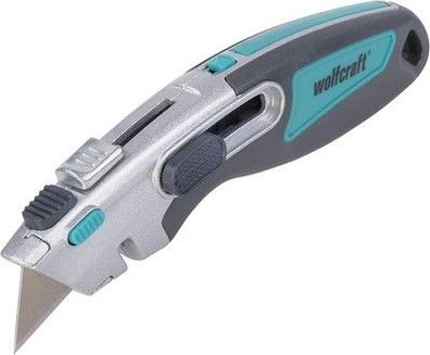 wolfcraft Dual Trapezklingenmesser 4106000 – Scharfe Trapezklinge inkl. Autolock