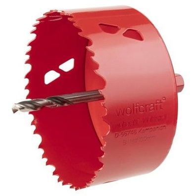 wolfcraft Bi-Metall-Lochsäge Ø 100 mm - Für Trockenbaumaterialien, Holz, 5493000