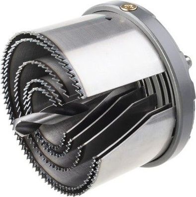 wolfcraft Mehrkranzlochsäge „Professional“, Ø 28-74 mm 2220000 I Säge Ø 28-74 mm