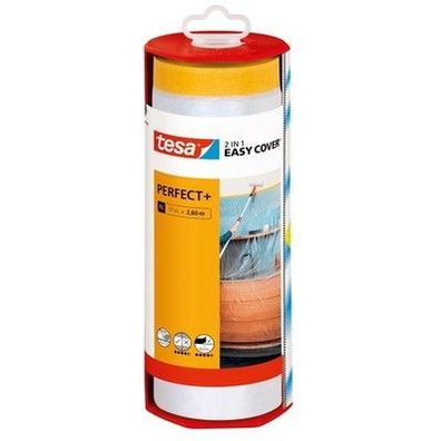 tesa Easy Cover Perfect+ Dispenser XL - Malerfolie Washi-Kreppband 17 m x 2,60 m