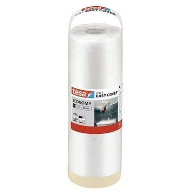 Tesa Easy Cover Economy Folie für Malerarbeiten 2 in 1 Malerfolie, 17 m x 260 cm