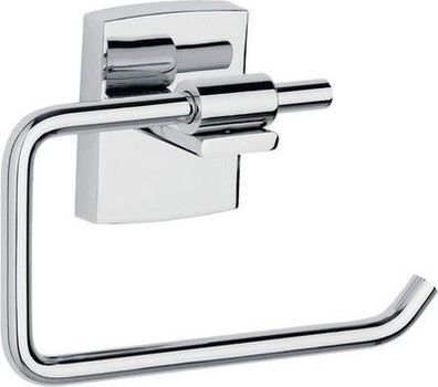 tesa KLAAM Toilettenpapierhalter verchromt - WC-Rollenhalter 142mm x 95mm x 47mm