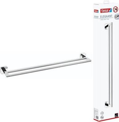tesa Elegaant Doppelt Handtuchstange verchromt Badetuchhalter 630 x 50 x 113mm