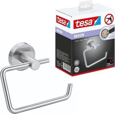 Tesa Moon Toilettenpapierhalter, verchromt - WC-Rollenhalter zur Wandbefestigung