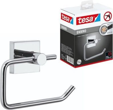Tesa EKKRO Toilettenpapierhalter, verchromt - WC-Rollenhalter 53 x 140 x 99 mm