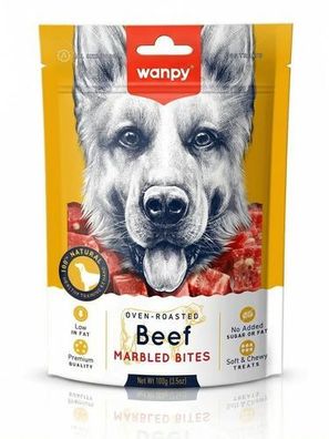 WANPY für Hunde – Beef Marbled Bites 100 g