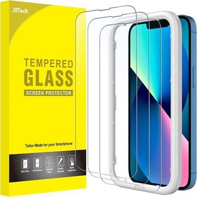 JETech Full Screen Schutzfolie für iPhone 13/13 Pro 6,1 Zoll, Gehärtetes Glas