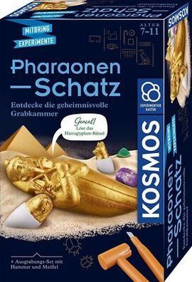 KOSMOS 658199 Pharaonen-Schatz, Ausgrabungs-Set, Grabe echte Edelsteine aus