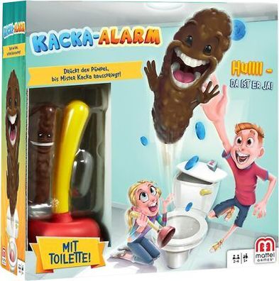 Mattel Games FWW30 - Kacka Alarm lustiges Kinderspiel geeignet für 2-4 Spieler