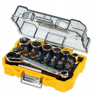 Schrauber Bit- und Ratschen-Set DT71516, 24-teilig (inkl. hochwertiger Ratsche)