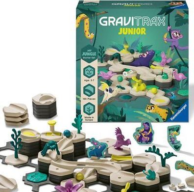 Ravensburger GraviTrax Junior Starter-Set L Jungle - Erweiterbare Kugelbahn