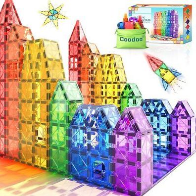 40-tlg. Magnetische Fliesen Kinder-Spielzeug STEM Magnet Spielzeug für Kleinkind