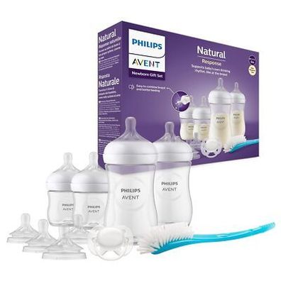 Philips Avent Baby-Flaschen Natural Response, Geschenk-Set für Neugeborene Babys