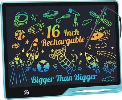 LCD Schreib-Tafel Kinder 16 Zoll Bunter Bildschirm Maltafel Zaubertafel Malen