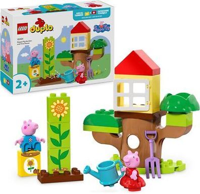 LEGO DUPLO Peppa Wutz Garten mit Baumhaus: Lern-Set für Vorschulkinder zum Bauen