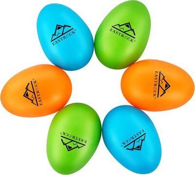 EastRock Egg Shaker Musik Percussion Klangeier Rhythmus Eier Set 6 Stück, Rassel
