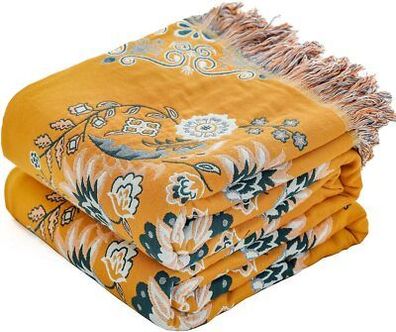 Hoordry Tagesdecke Bettüberwurf Boho Decke Sofa Baumwolle Kuscheldecke 150x200cm
