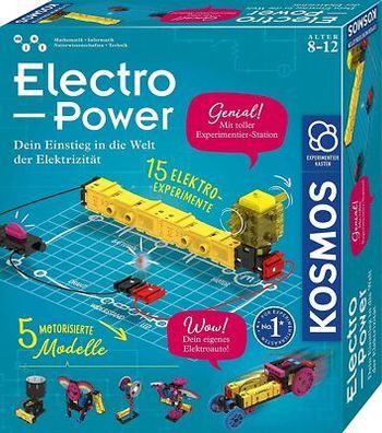 KOSMOS 620707 Electro Power, Technik Experimentierkasten für Kinder ab 8 Jahre