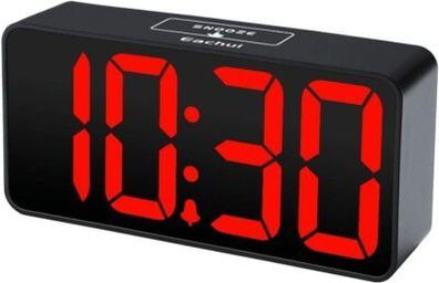 Eachui LED Wecker Digital mit USB-Ladeanschluss, Große Ziffern Display