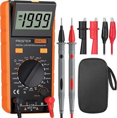 Proster LCR Messgerät Digitaler LCR Multimeter für Kapazitäts Induktivitäts