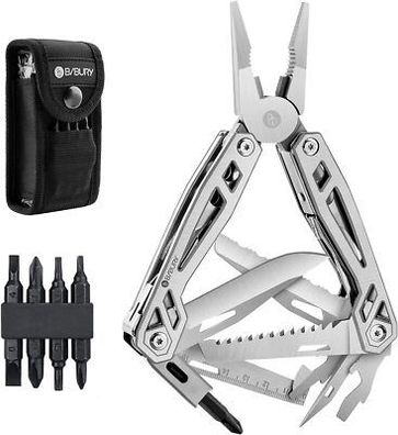BIBURY 21 in 1 Faltbares Multitools Edelstahl, Multifunktionswerkzeug Werkzeug