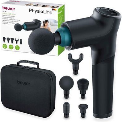 Beurer MG 185 Massagepistole, Massage Gun mit 5 Aufsätzen, kraftvolle Mssage
