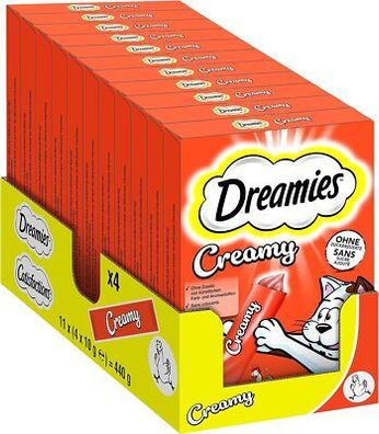 Dreamies Katzenleckerlis Creamy Snacks mit Huhn cremiger Geschmack 44 Beutel 10g