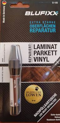 Blufixx Ersatzkartusche Laminat Parkett und Vinyl Eiche-Dunkel Walnuss Nussbaum