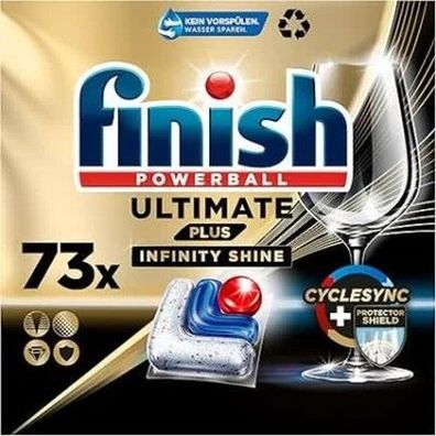 Finish Ultimate Plus Infinity Shine Spülmaschinentabs Geschirrspültabs (73 Caps)