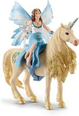 Schleich 42508 Eyelas Ausritt auf Gold-Einhorn, für Kinder ab 5 Jahren, bayala