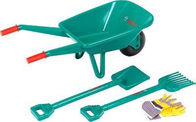 Theo Klein 2752 Bosch Garten-Set: Schubkarre Schaufel, Rechen & Handschuhe