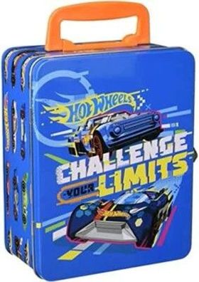 Theo Klein 2883 Hot Wheels Sammelkoffer, Spielzeugkoffer aus Metall für 18 Autos