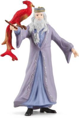 Schleich 42637 Dumbledore & Fawkes 6 Jahre, HARRY POTTER Spielfigur (11x4x12cm)