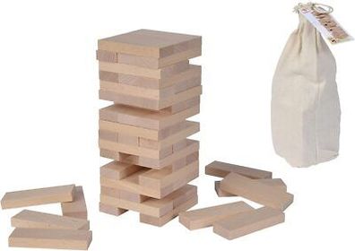 Eichhorn - Wackelturm aus Buchenholz, 54 teilig, Geschicklichkeits-Spiel, Kinder